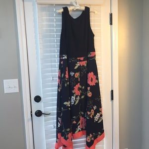 Navy Asymmetrical maxi dress size 16w